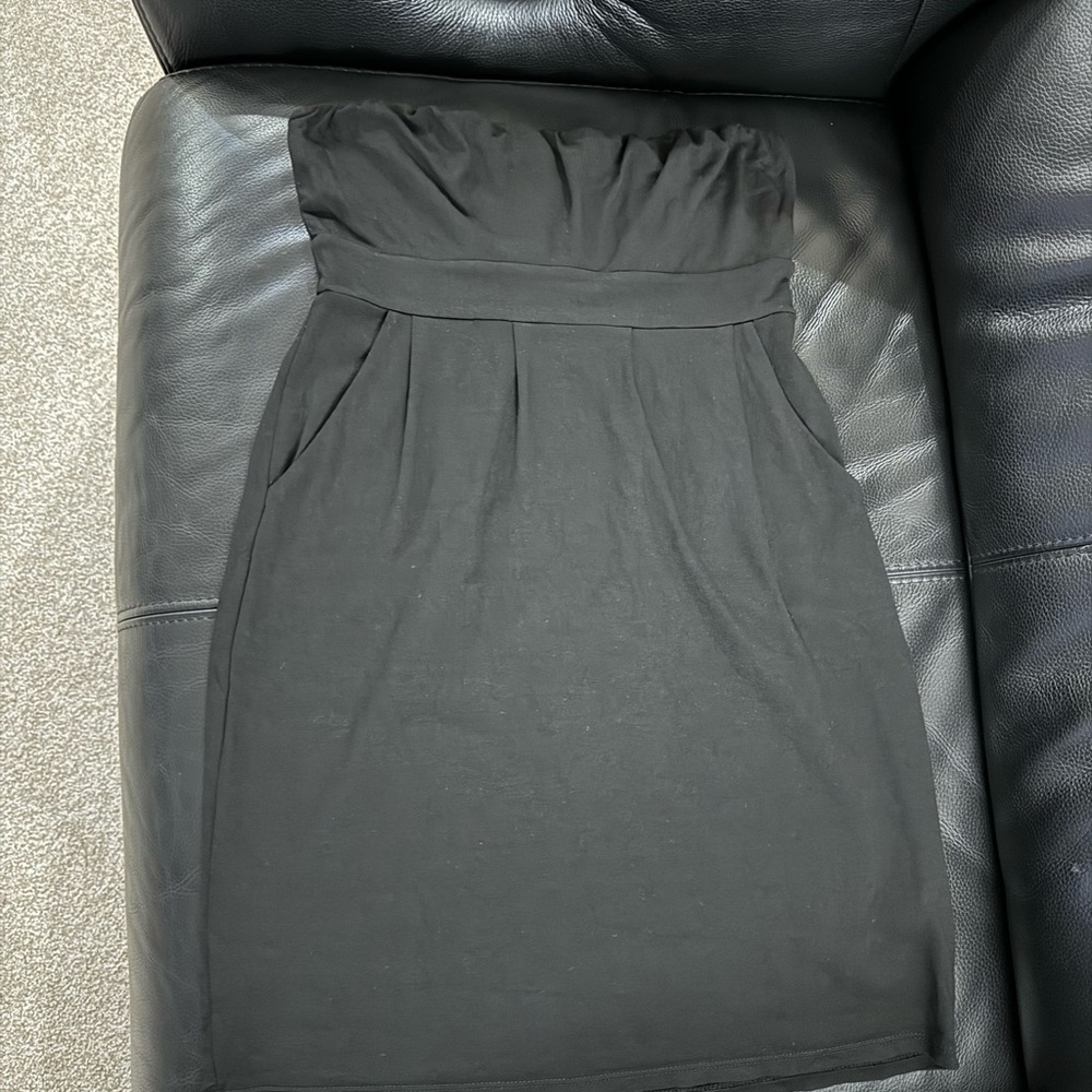 Fighting Eel Strapless Dress, in Black, size Small